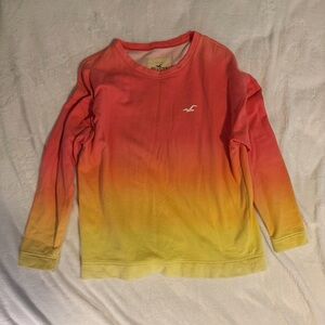 Women’s medium Hollister Sunset Ombre Sweatshirt - Coral and Mustard